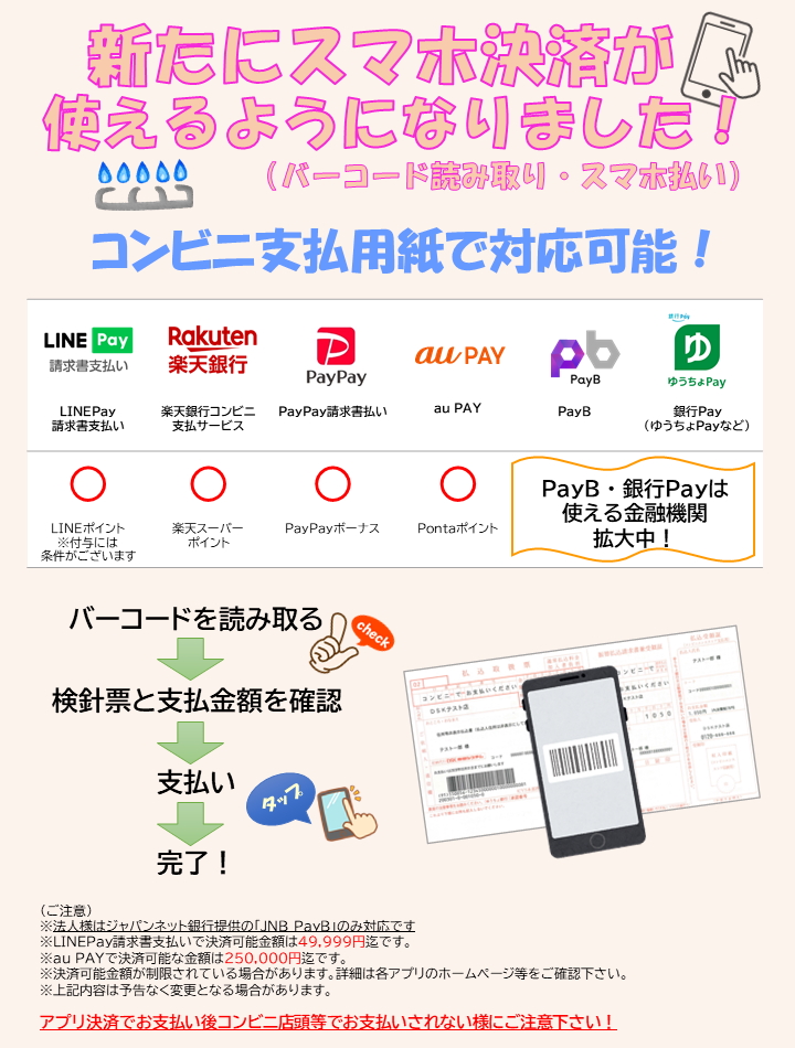 コンビニ支払用紙からスマホ決済